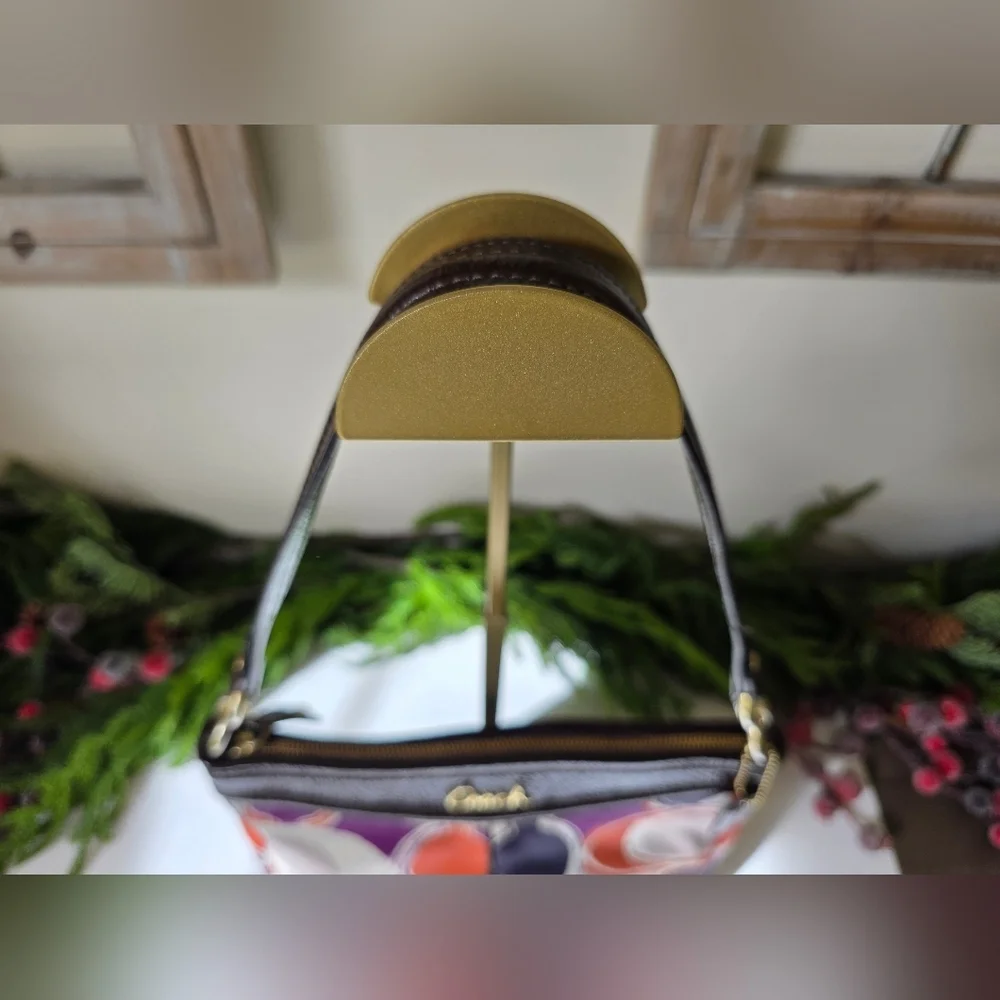 Coach Ashley Scarf Print Hippie Shoulder/Crossbody - Multicolor Logo Sateen - Picture 10 of 13